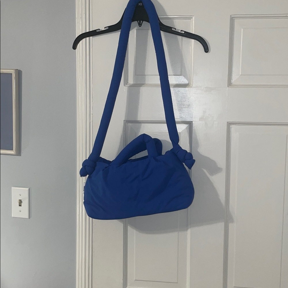 Olend Blue Quilted Tote Bag. Used one time - Picture 4 of 5